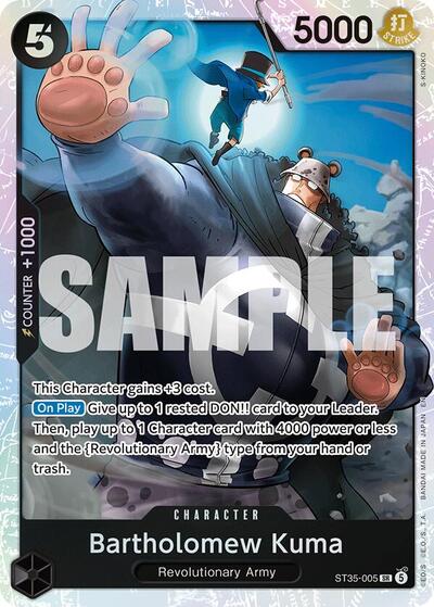 Bartholomew Kuma ST35-005 — CHARACTER — Black — SR — One Piece TCG card