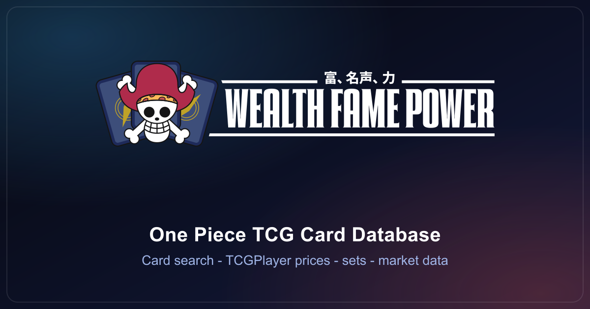 One Piece TCG Card Database & Prices | WealthFamePower